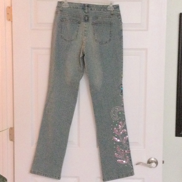 Vintage Sequined Jeans - Picture 2 of 3